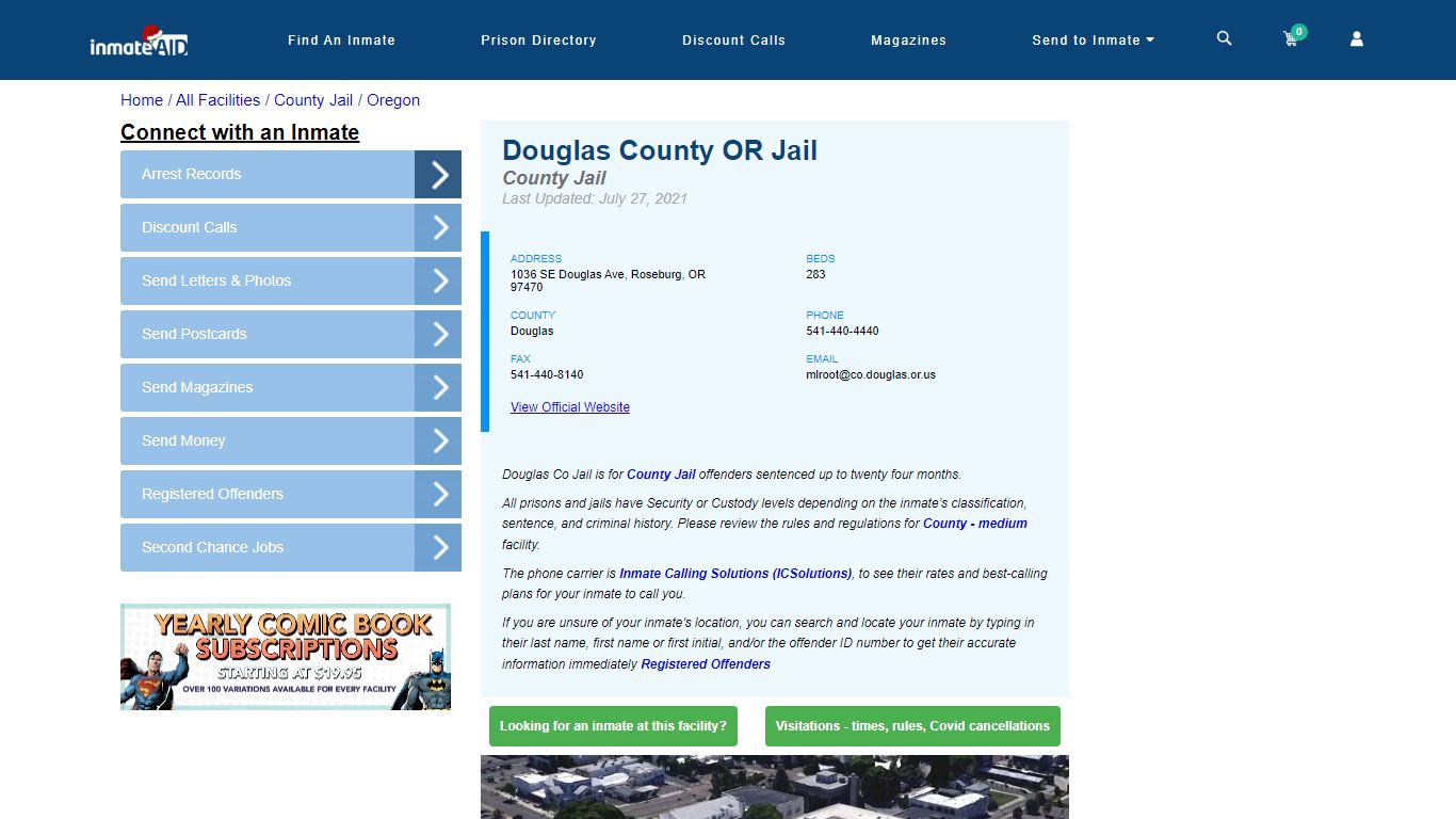 Douglas County OR Jail - Inmate Locator - Roseburg, OR